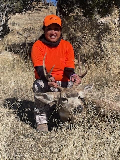 Marty with a mule deer buck